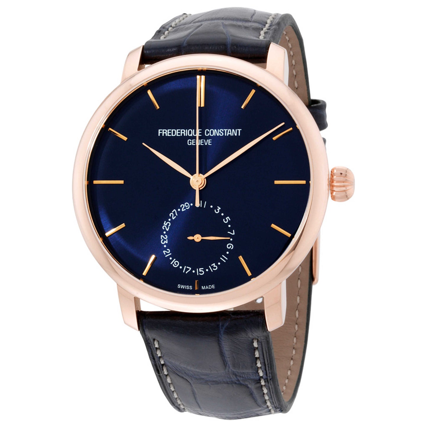 Front view of Frederique Constant Slimline Men's Automatic Watch FC-710N4S4