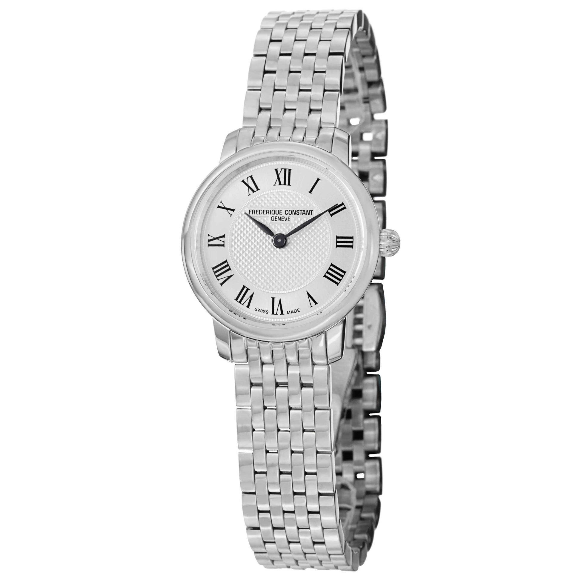 Front view of Frederique Constant Slim Line Women's Quartz Watch FC200MCS6B