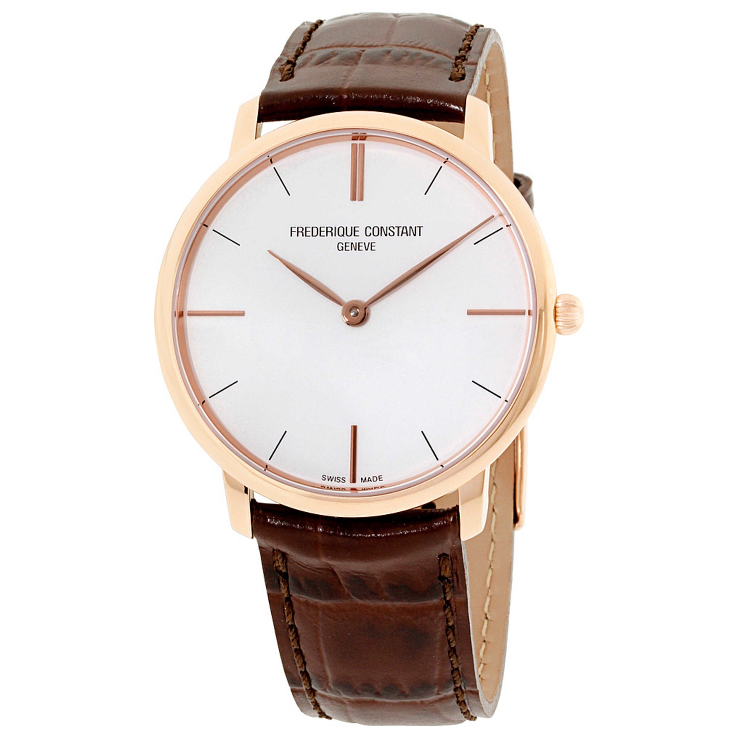 Front view of Frederique Constant Slimline Men's Quartz Watch FC200V5S34