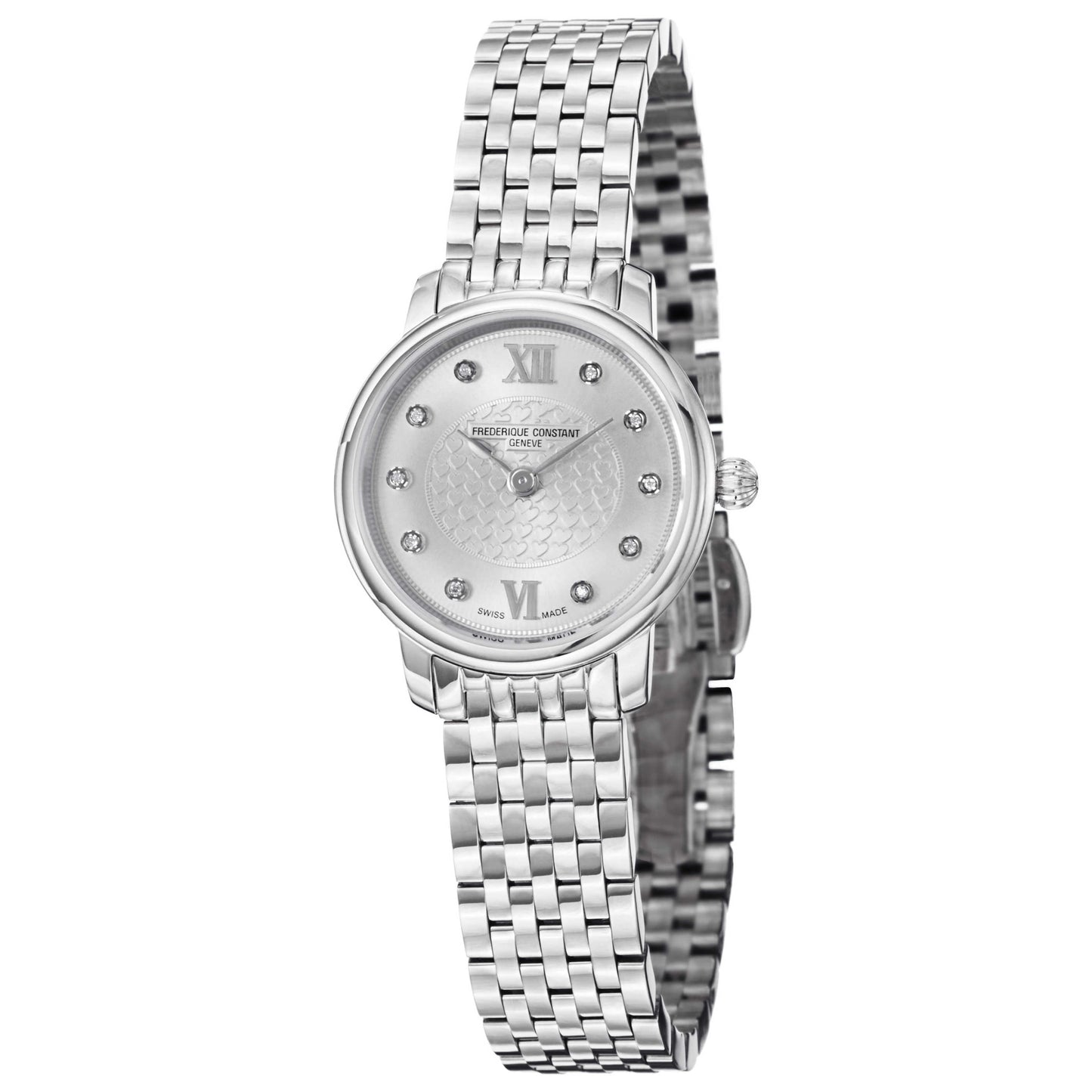 Front view of Frederique Constant Slim Line Women's Quartz Watch FC200WHDS6B