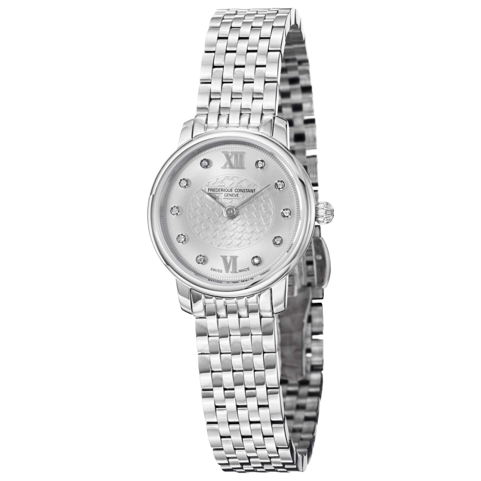 Front view of Frederique Constant Slim Line Women's Quartz Watch FC200WHDS6B