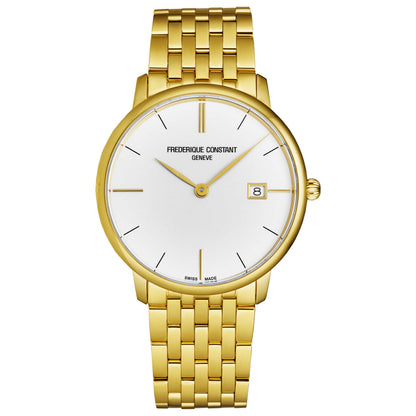 Front view of Frederique Constant Slim Line Men's Quartz Watch FC220V5S5B