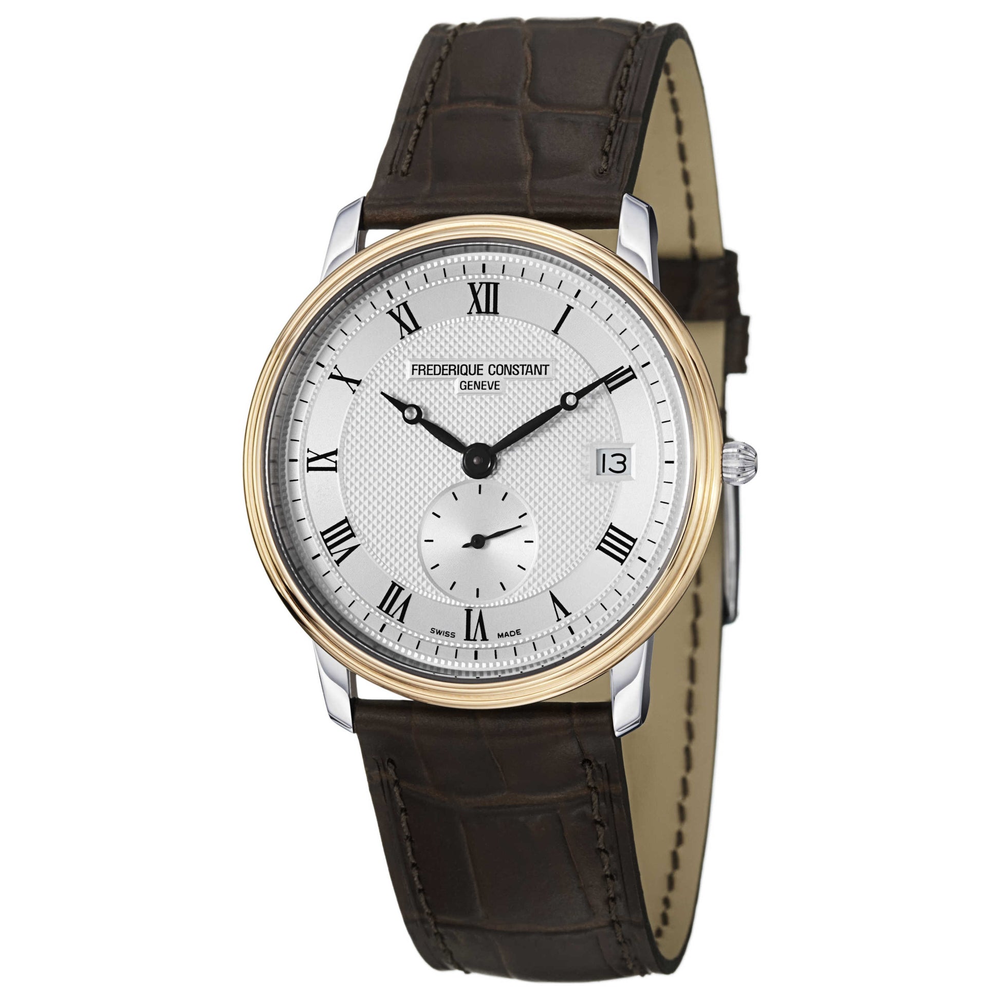 Front view of Frederique Constant Slimline Men's Quartz Watch FC245M4SZ7