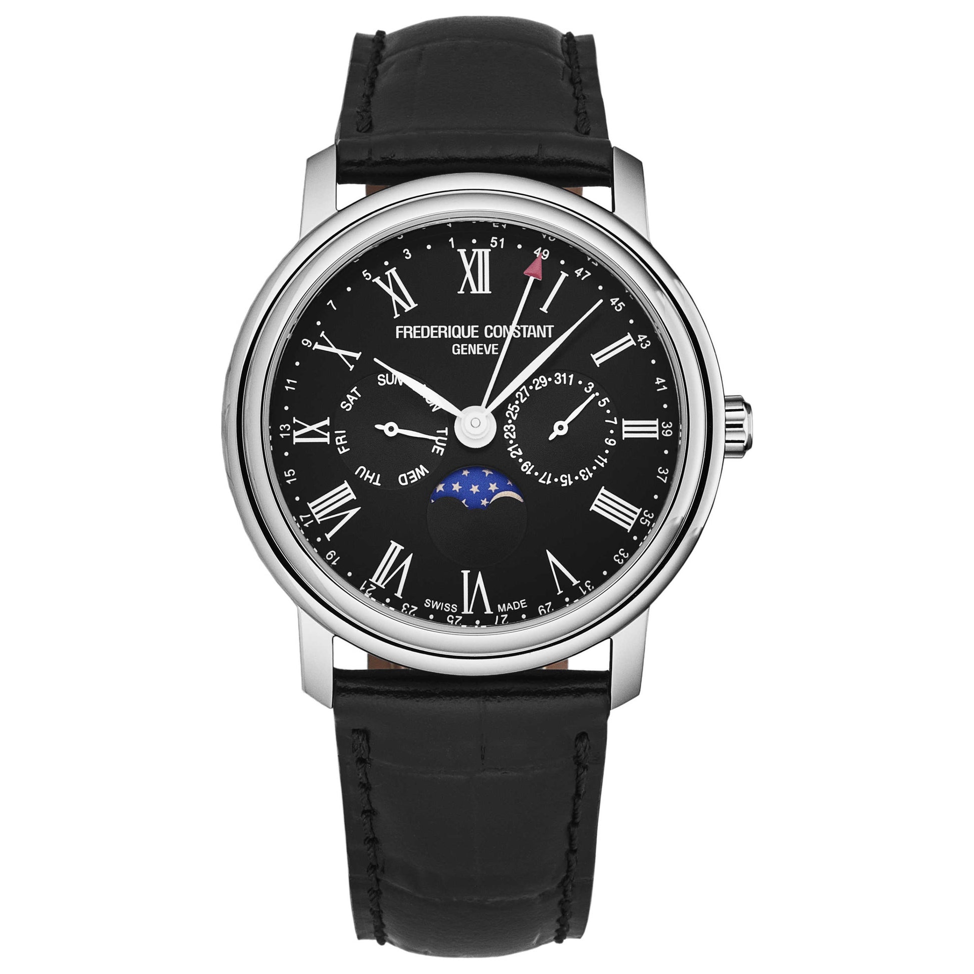 Front view of Frederique Constant BusinessTime Men's Quartz Watch FC270BR4P6