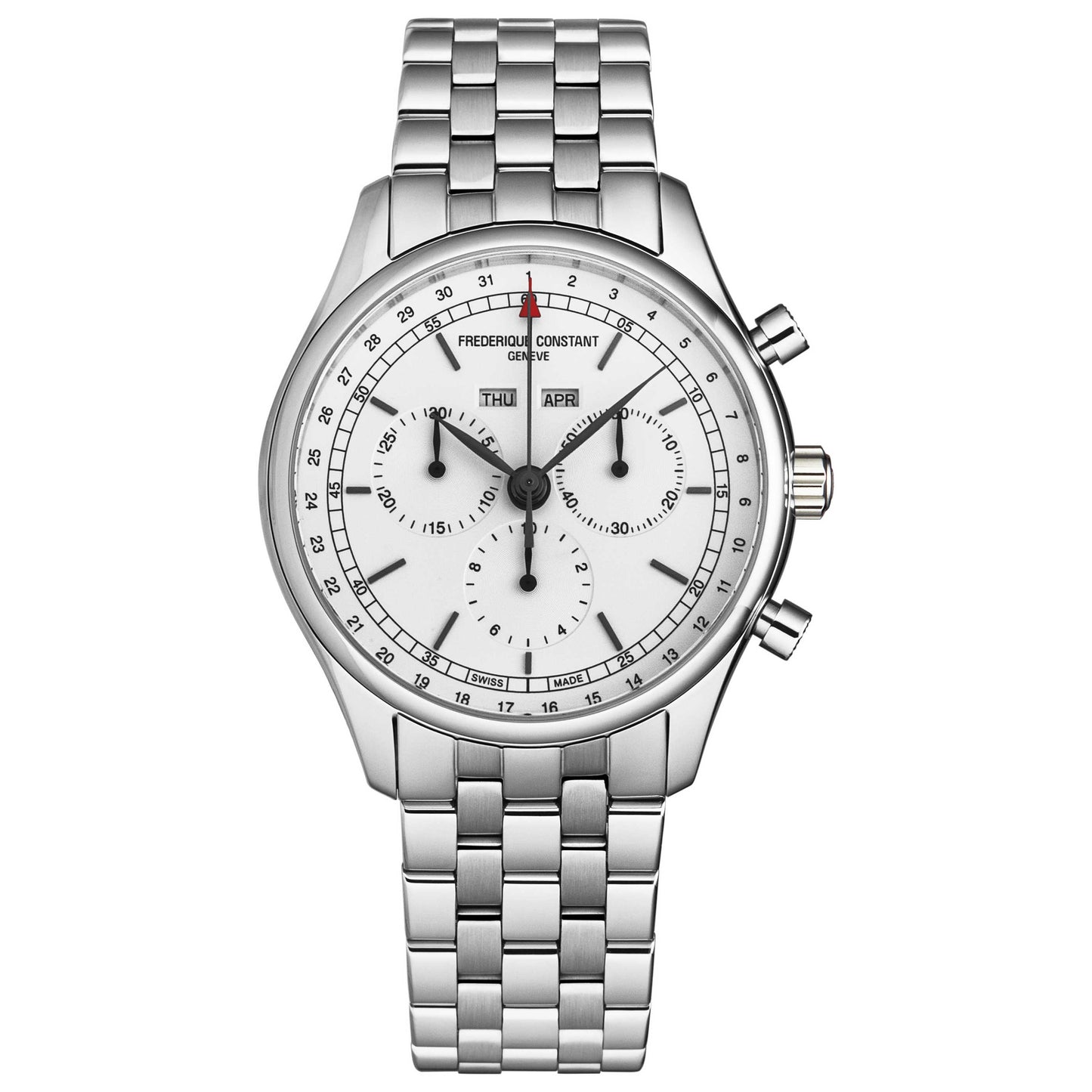 Front view of Frederique Constant Classics Men's Quartz Watch FC296SW5B6B