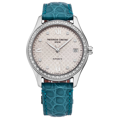 Front view of Frederique Constant Double Heart Beat Women's Automatic Watch FC303LGD3BD6