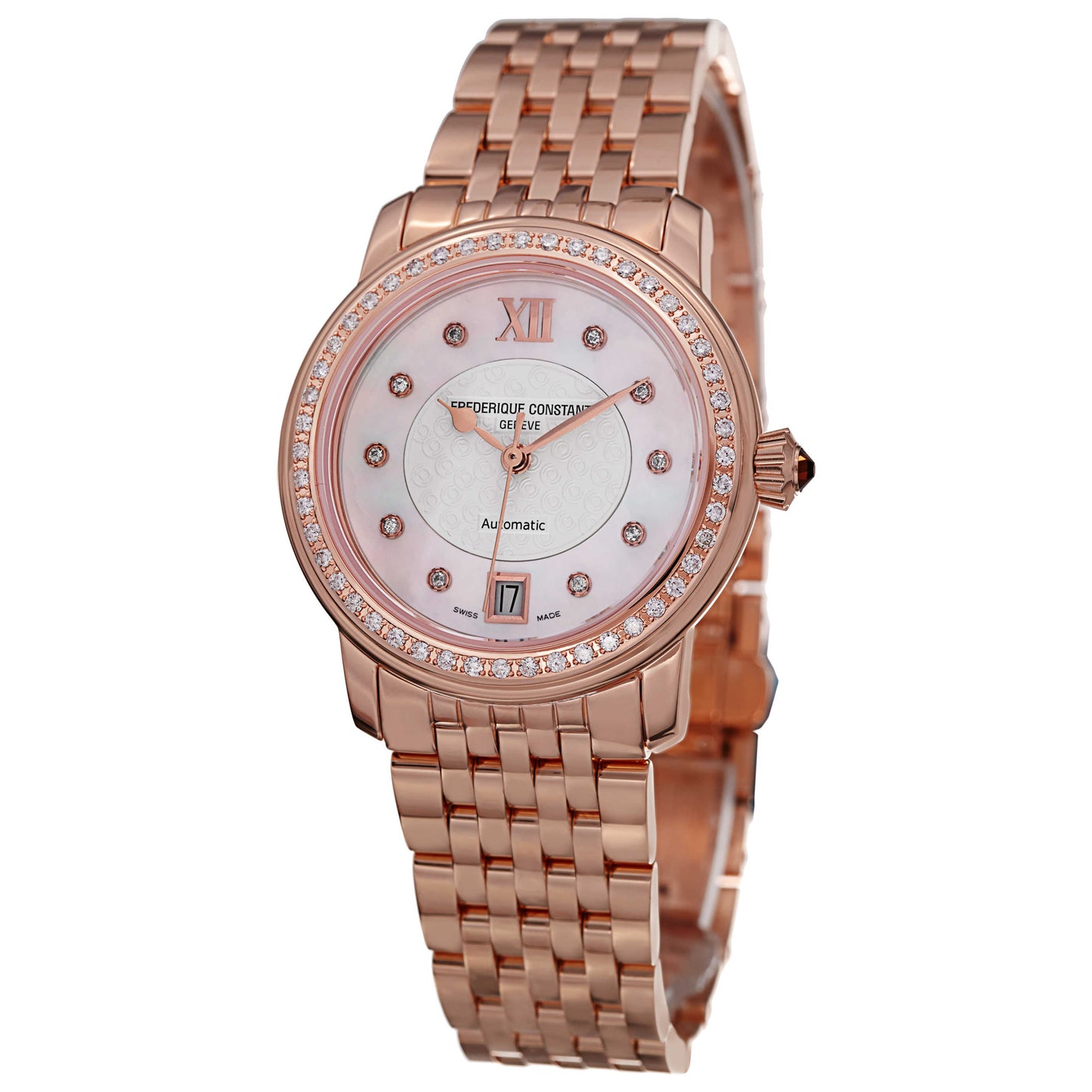 Front view of Frederique Constant Classics Women's Automatic Watch FC303WHF2PD4B3