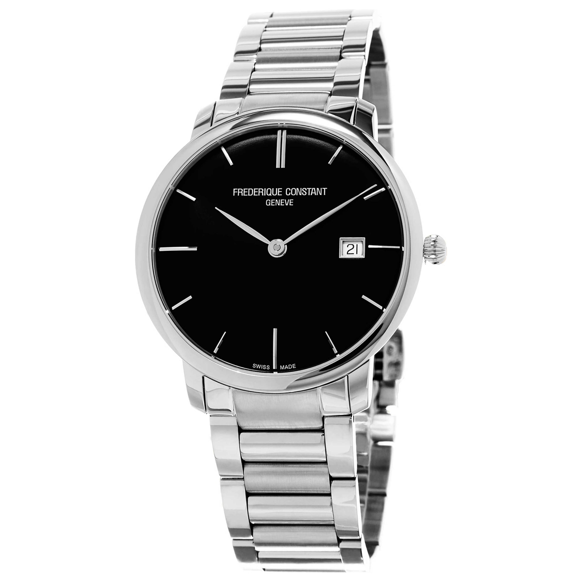 Front view of Frederique Constant Slimline Men's Automatic Watch FC306G4S6B3