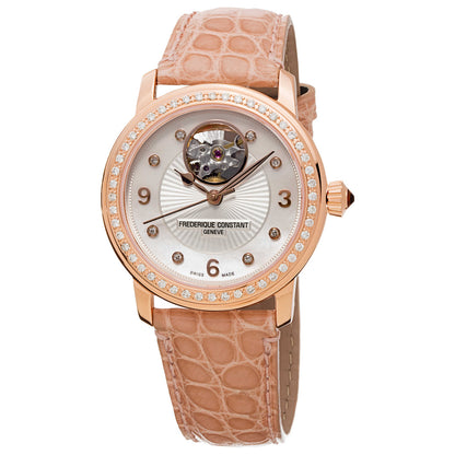 Front view of Frederique Constant Heartbeat Women's Automatic Watch FC310HBAD2PD4