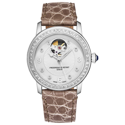 Front view of Frederique Constant Heartbeat Women's Automatic Watch FC310HBAD2PD6