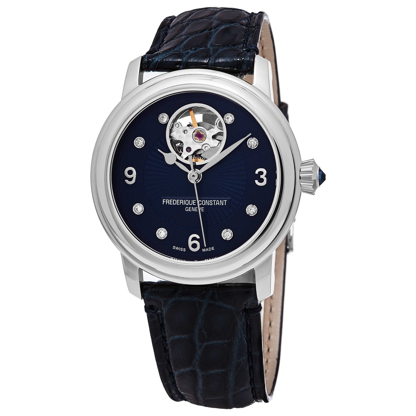 Front view of Frederique Constant Heartbeat Women's Automatic Watch FC310HBAND2P6