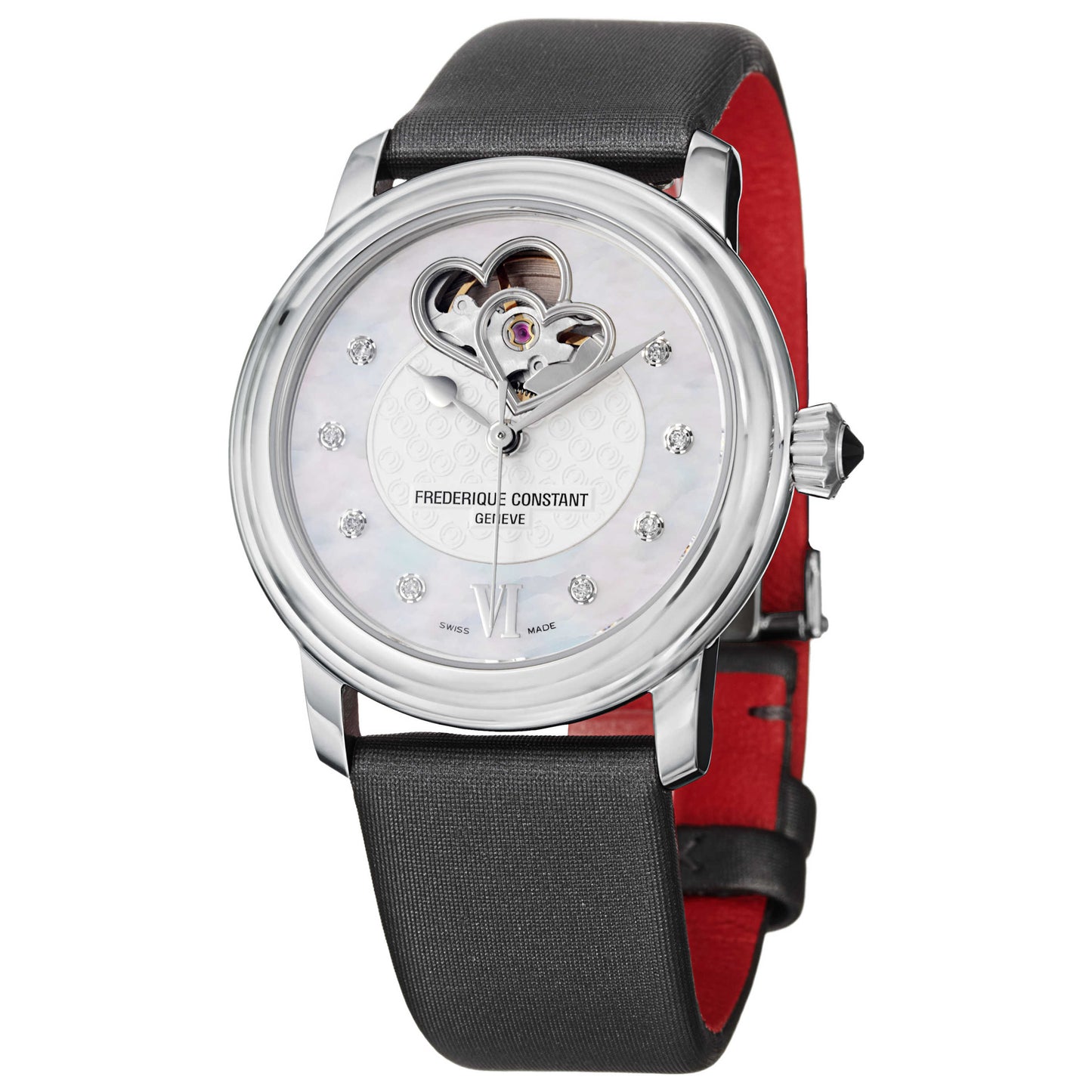 Front view of Frederique Constant Heartbeat Women's Automatic Watch FC310WHF2P6