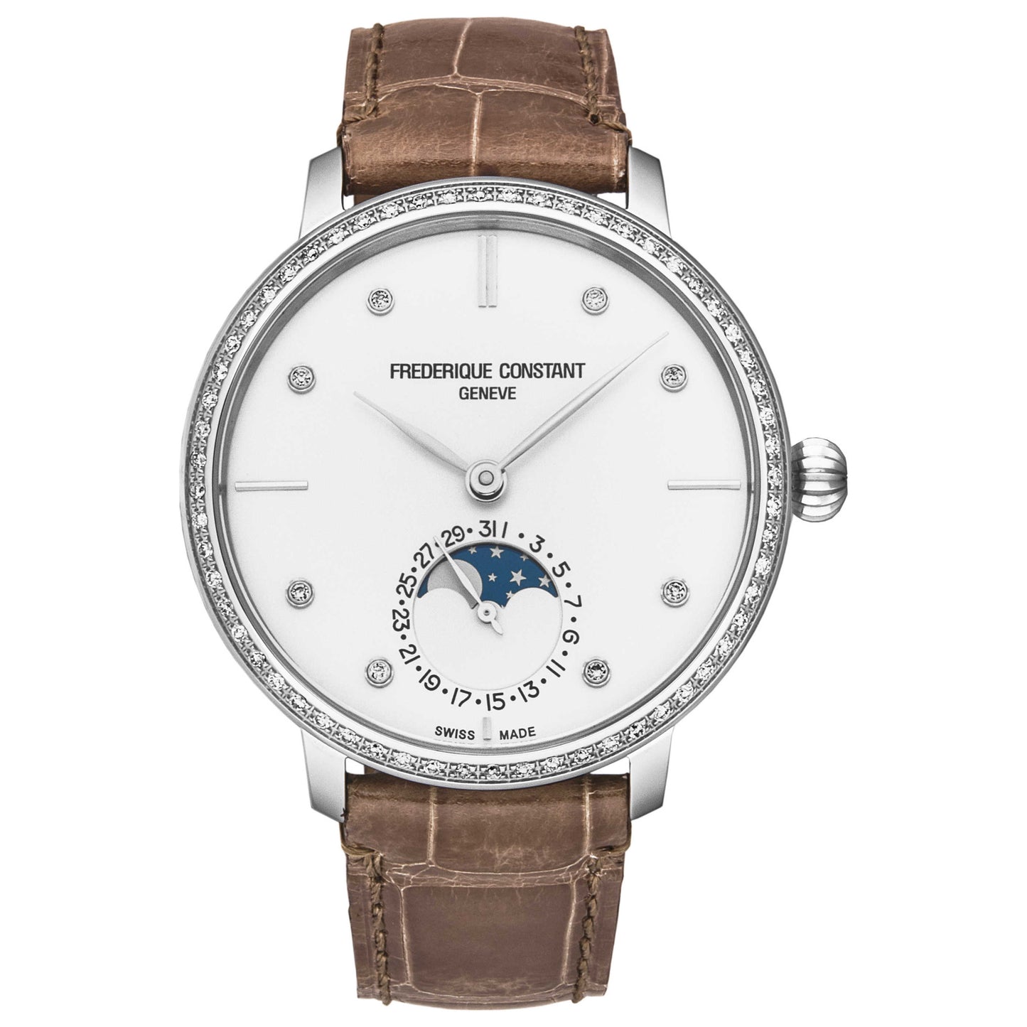 Front view of Frederique Constant Slimline Men's Automatic Watch FC703SD3SD6
