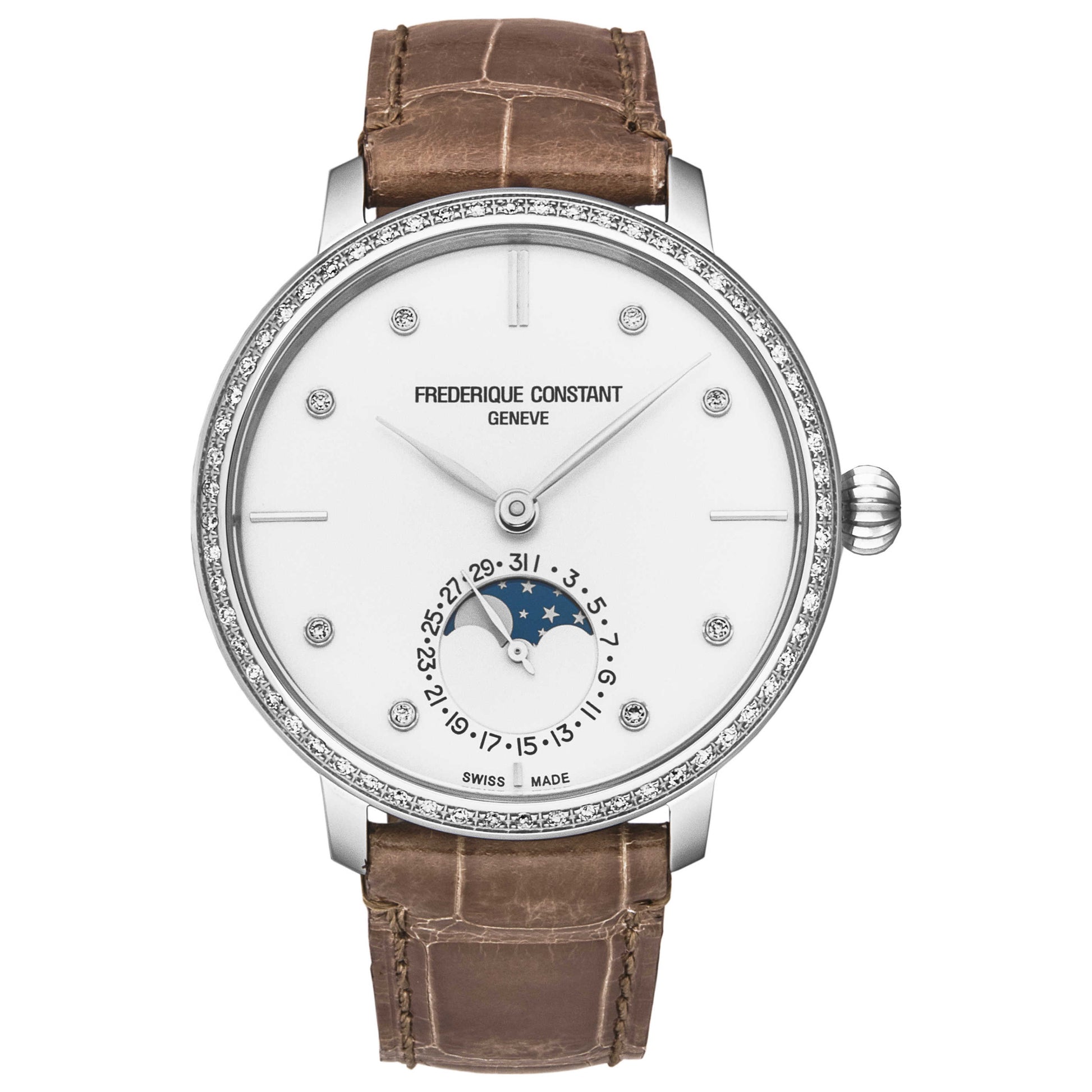 Front view of Frederique Constant Slimline Men's Automatic Watch FC703SD3SD6