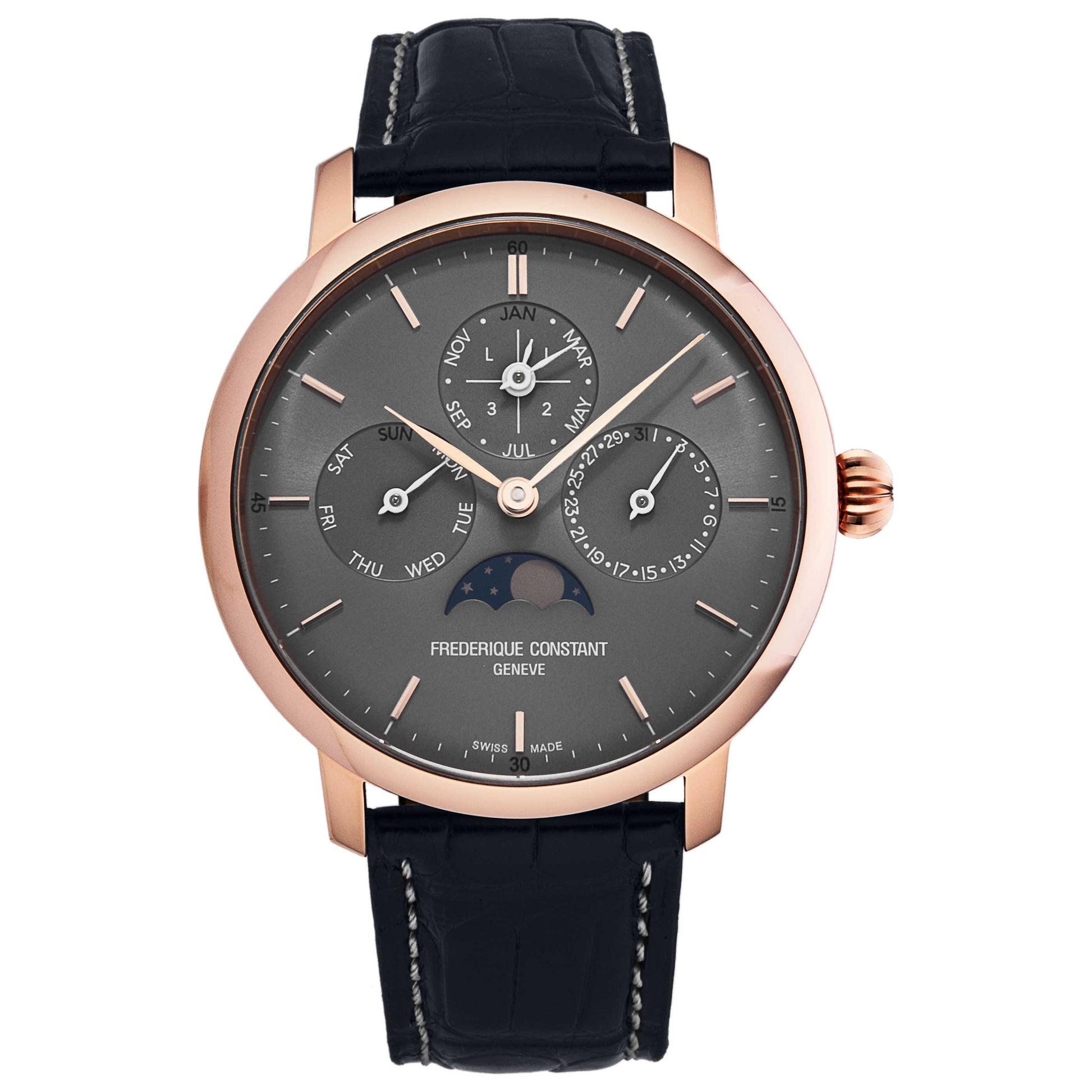 Front view of Frederique Constant Slim Line Men's Automatic Watch FC775G4S4