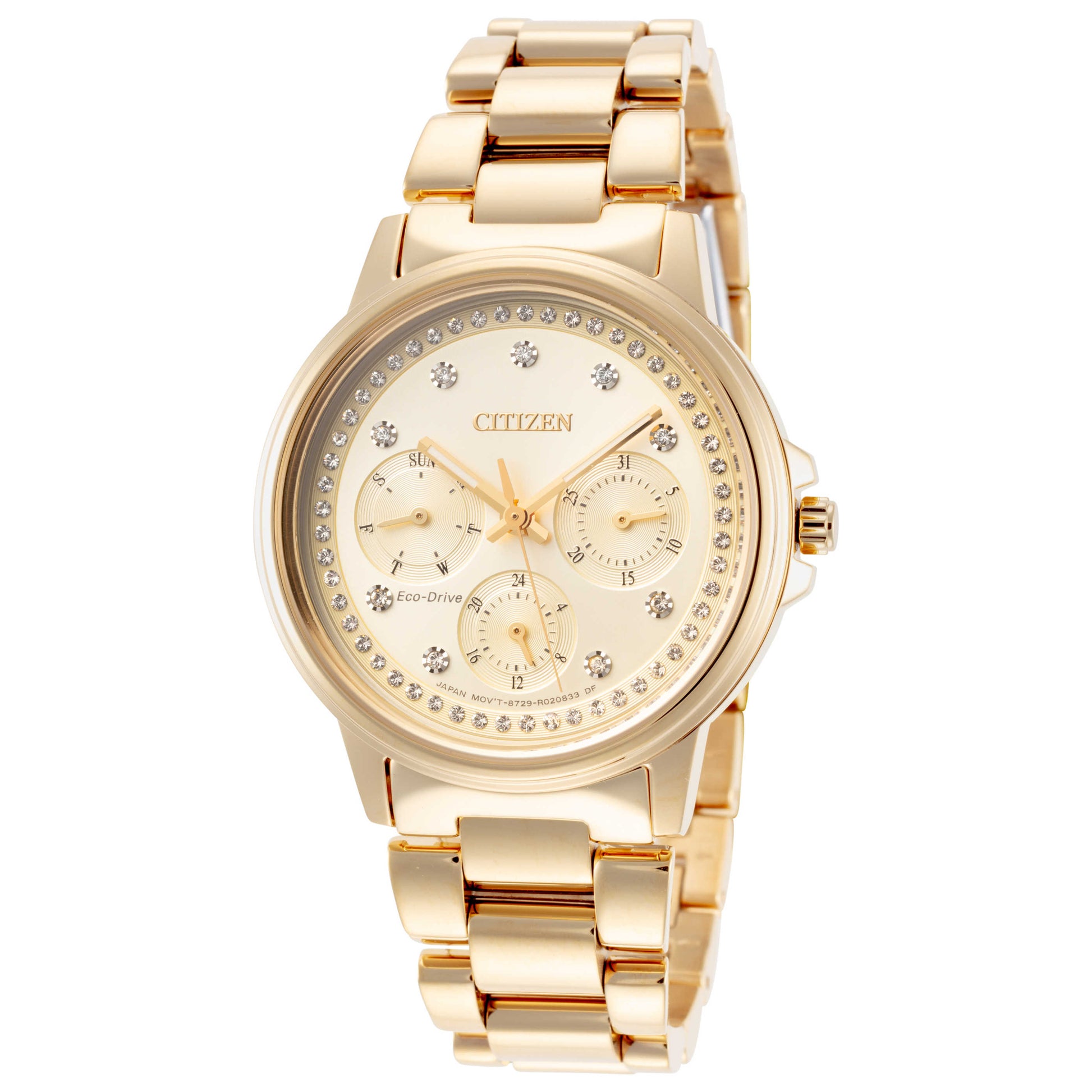 Front view of Citizen Silhouette Women's Solar Powered Quartz Eco-Drive Watch FD2042-51P