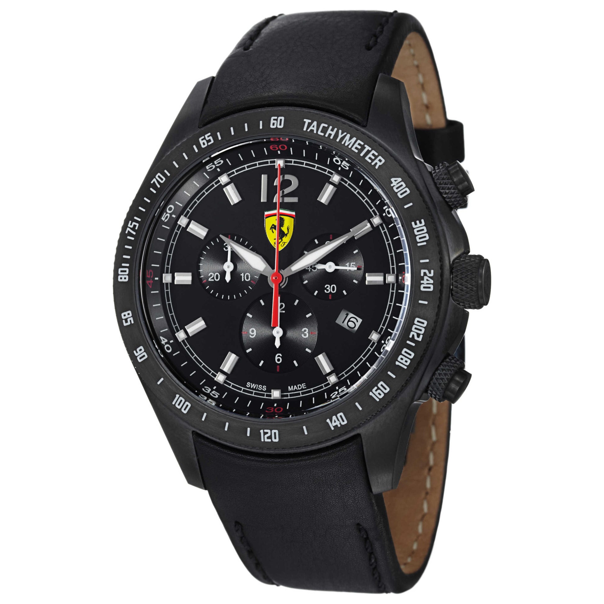 Front view of Ferrari Scuderia Fer Men's Quartz Watch FE07IPBCPBK