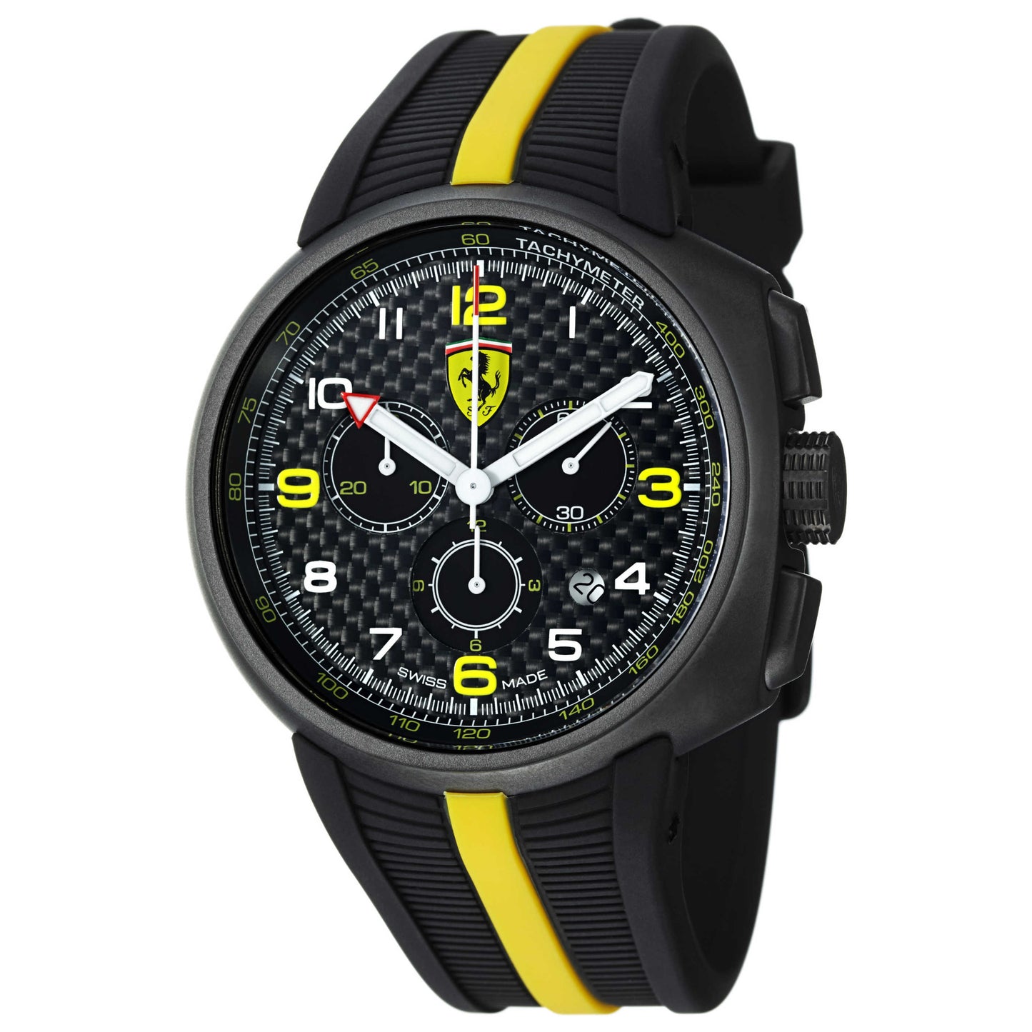 Front view of Ferrari Fast Lap Men's Quartz Watch FE10IPGUNCGFC