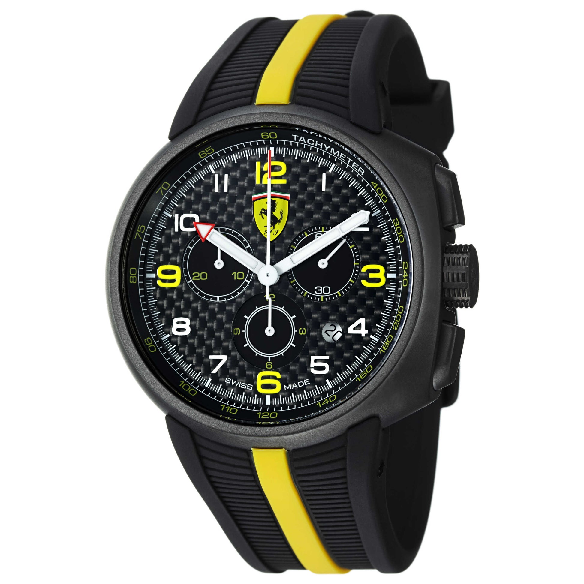 Front view of Ferrari Fast Lap Men's Quartz Watch FE10IPGUNCGFC