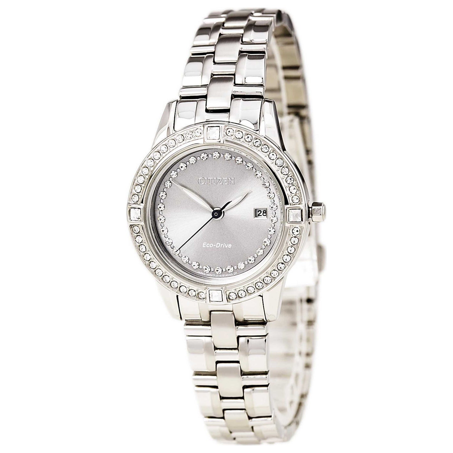 Front view of Citizen Silhouette Women's Solar Powered Quartz Eco-Drive Watch FE1150-58H