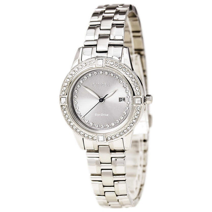 Front view of Citizen Silhouette Women's Solar Powered Quartz Eco-Drive Watch FE1150-58H