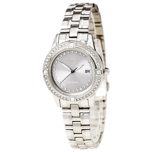 Front view of Citizen Silhouette Women's Solar Powered Quartz Eco-Drive Watch FE1150-58H