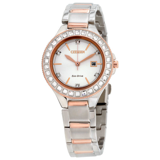 Front view of Citizen SILHOUETTE CRYSTAL Women's Solar Watch FE1196-57A