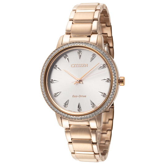 Front view of Citizen Silhouette Women's Solar Watch FE7043-55A