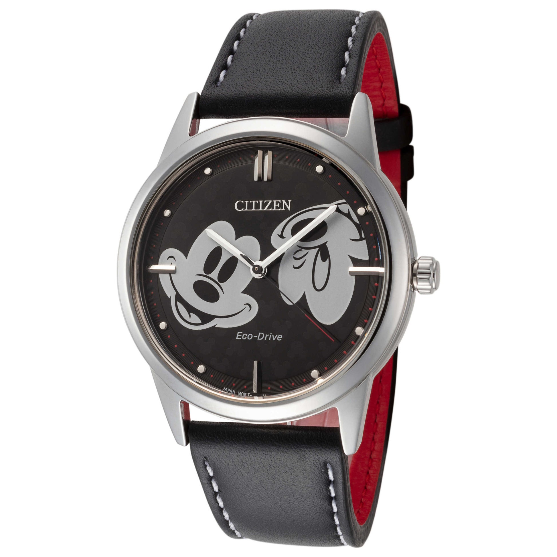 Front view of Citizen Mickey Mouse Men's Solar Watch FE7060-05W