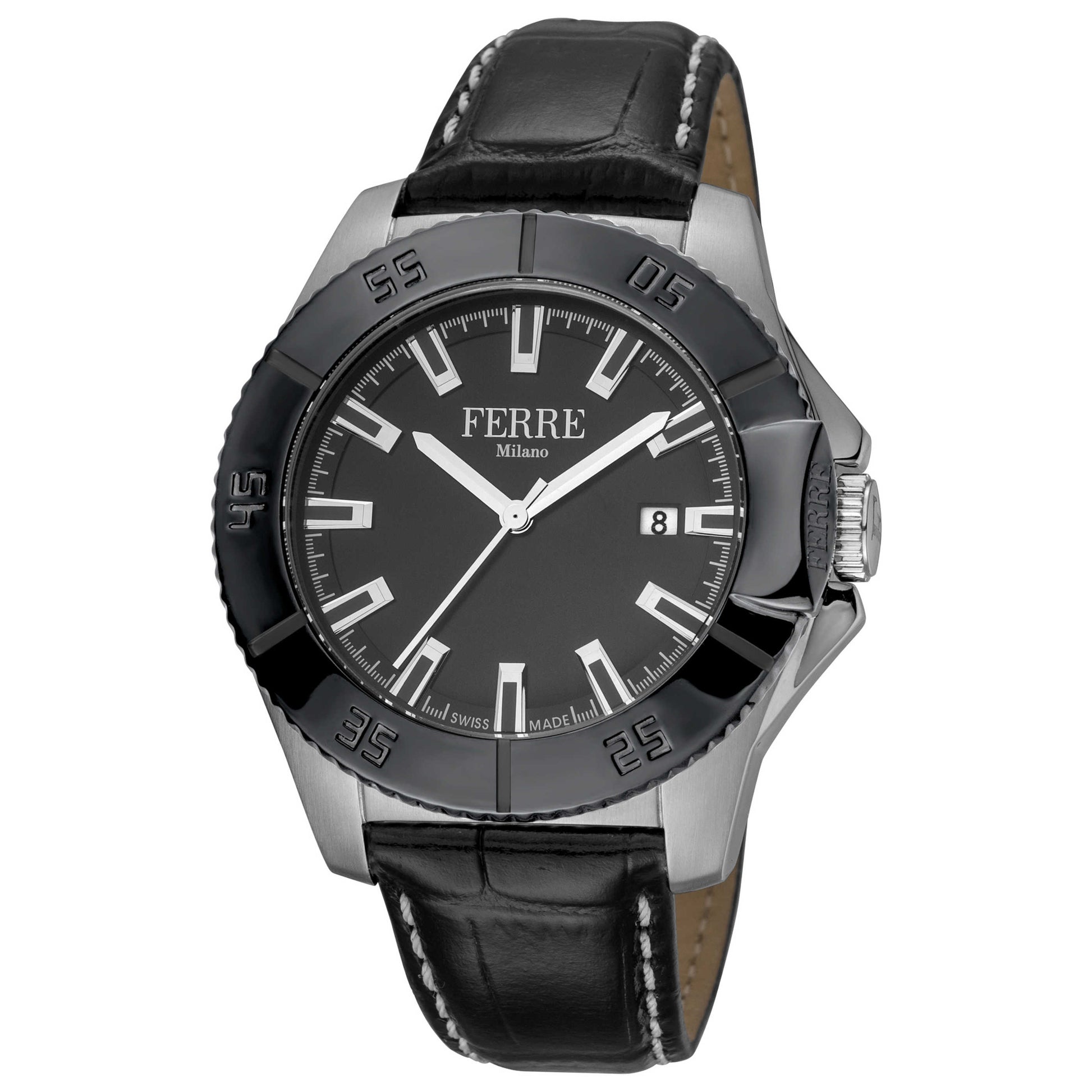 Front view of Ferre Milano Uomo Carlo Men's Quartz Watch FM1G085L0041