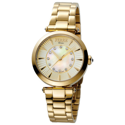 Front view of Ferre Milano Linea Rotondo Women's Quartz Watch FM1L075M0021