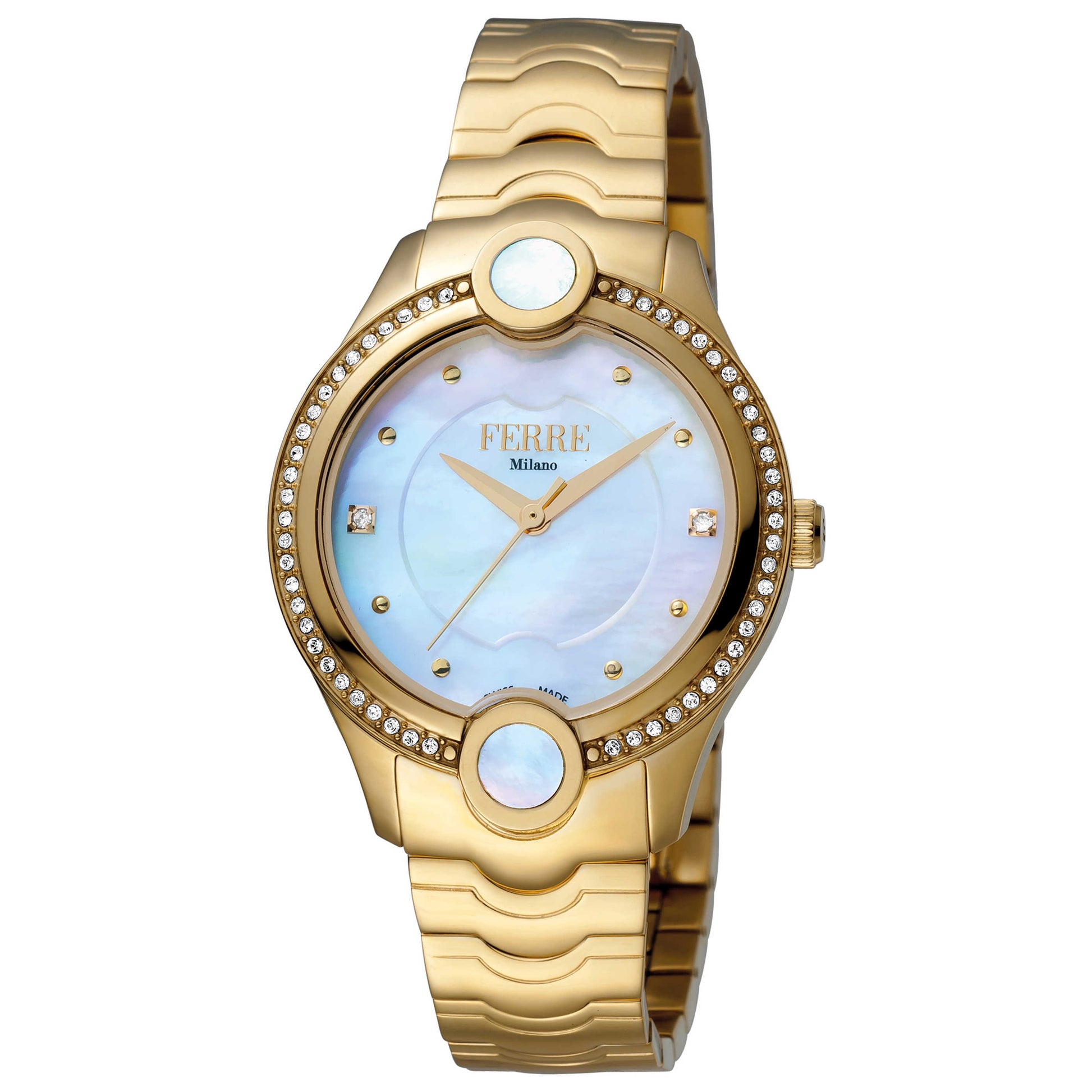 Front view of Ferre Milano Linea Perla Women's Quartz Watch FM1L082M0021