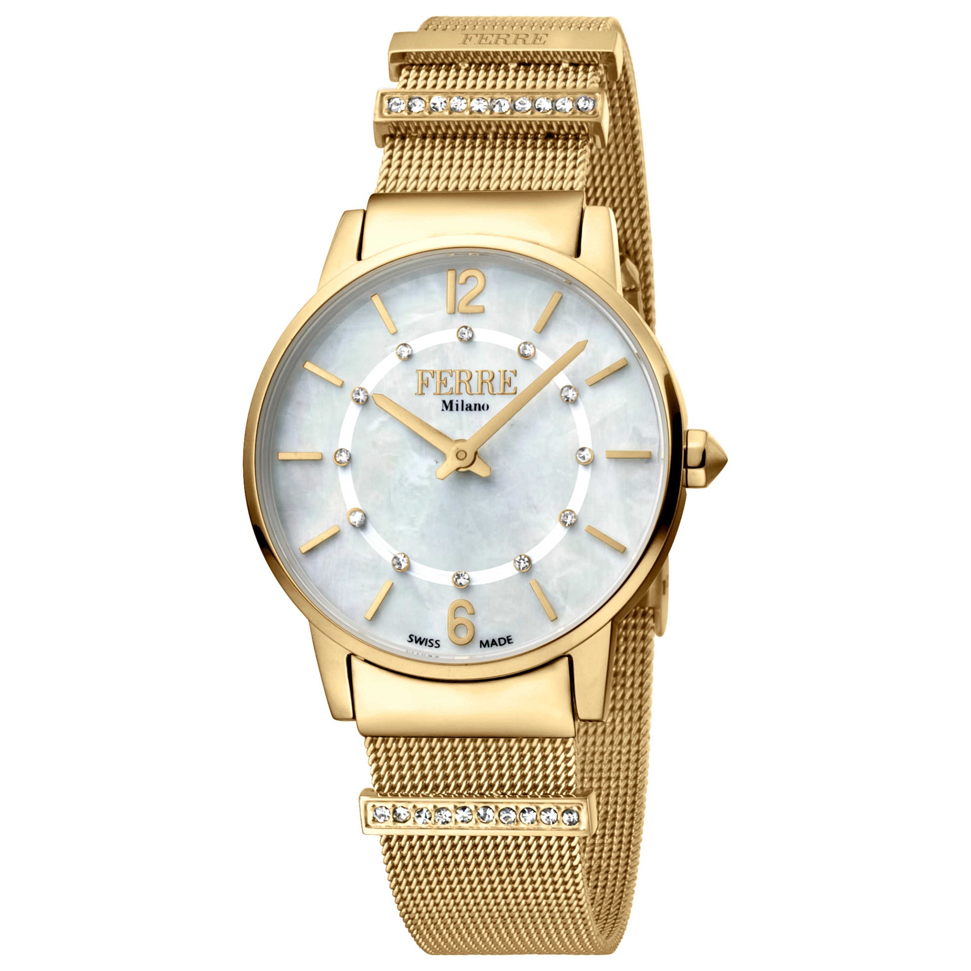 Front view of Ferre Milano Bianca Women's Quartz Watch FM1L102M0211