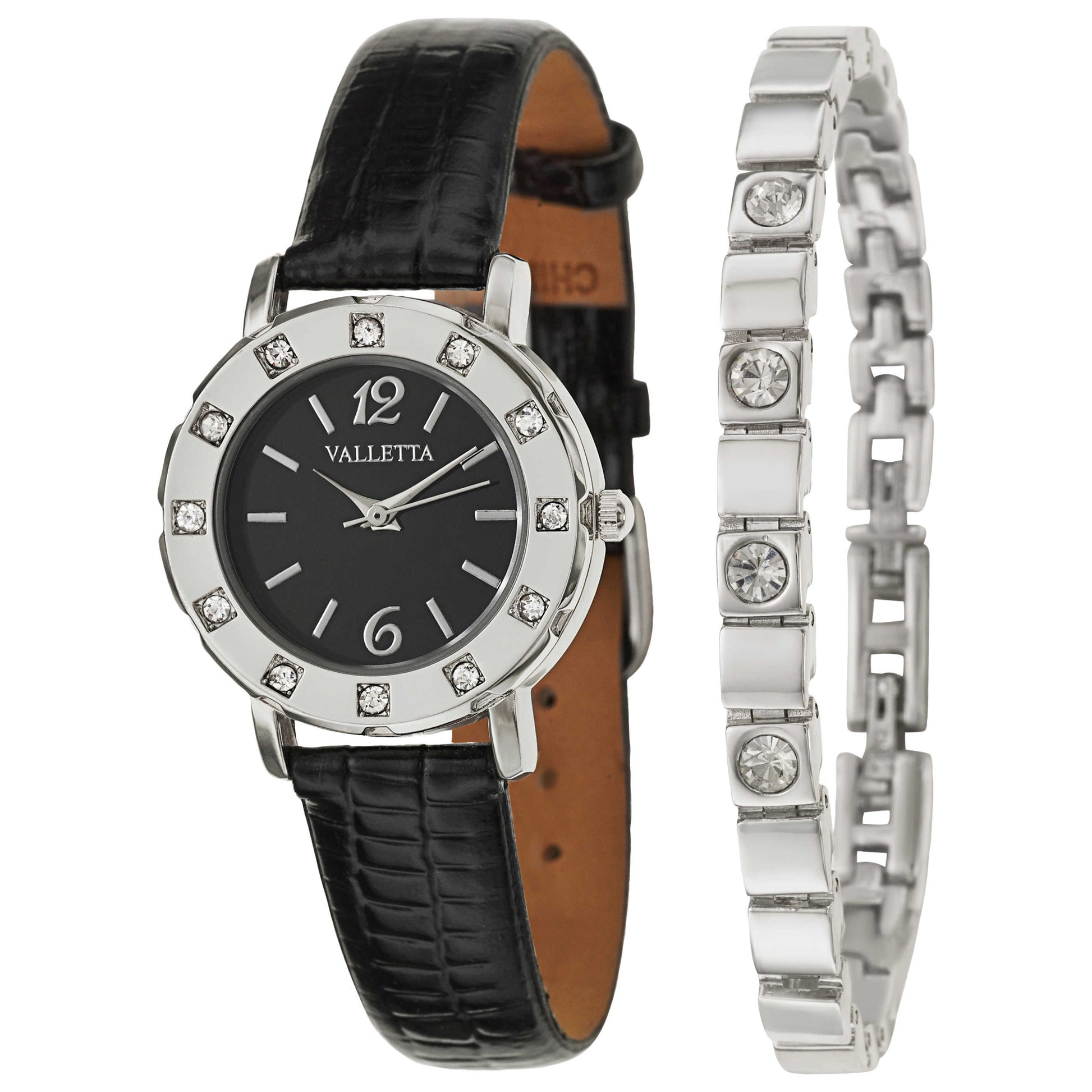 Front view of Valletta Crystal Women's Japanese Quartz (Battery-Powered) Watch FMDCT475A
