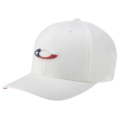 Front view of Oakley White Tincan Texas Flag Men's Hat FOS900139-100-L-XL