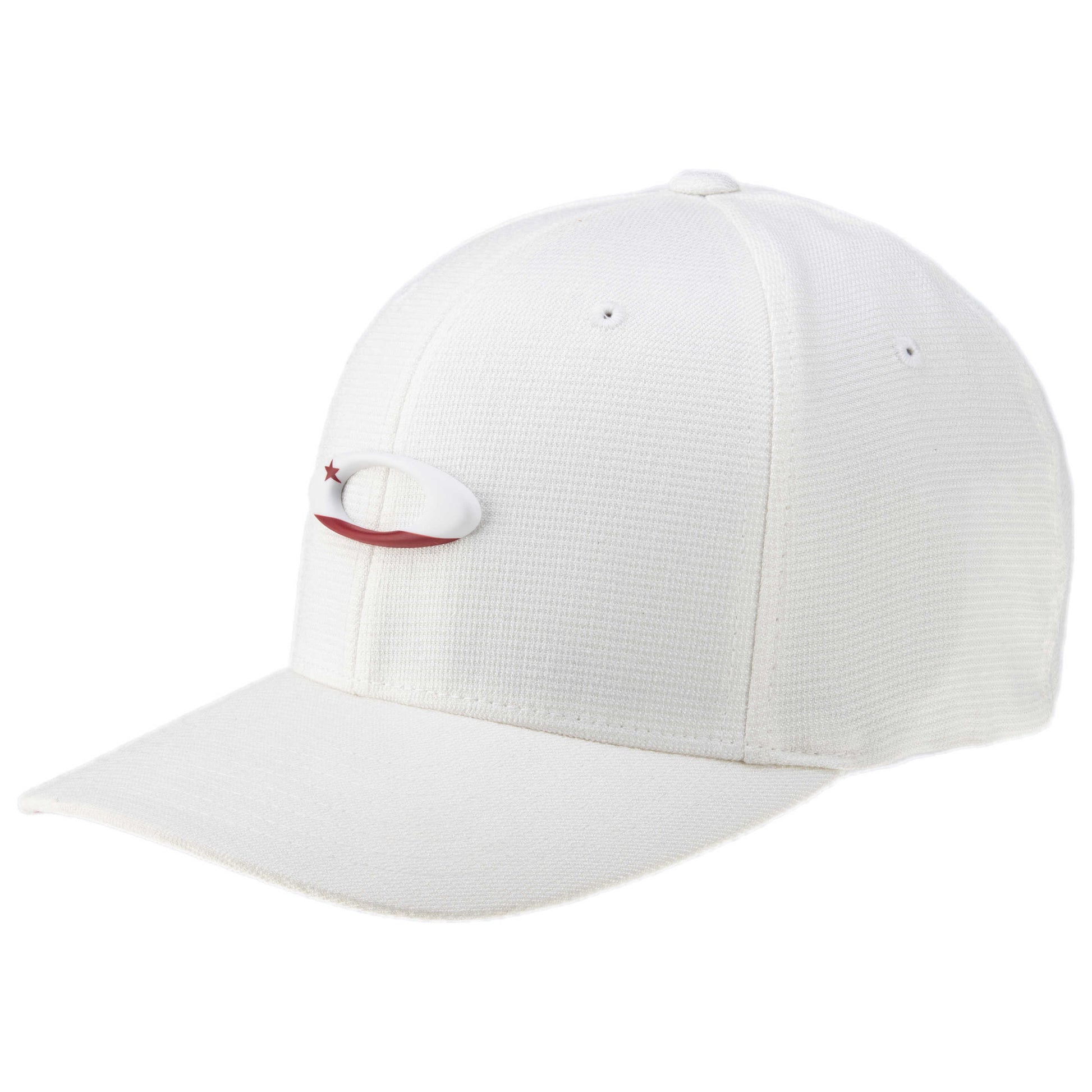 Front view of Oakley White Tincan California Flag Men's Hat FOS900140-100-L-XL