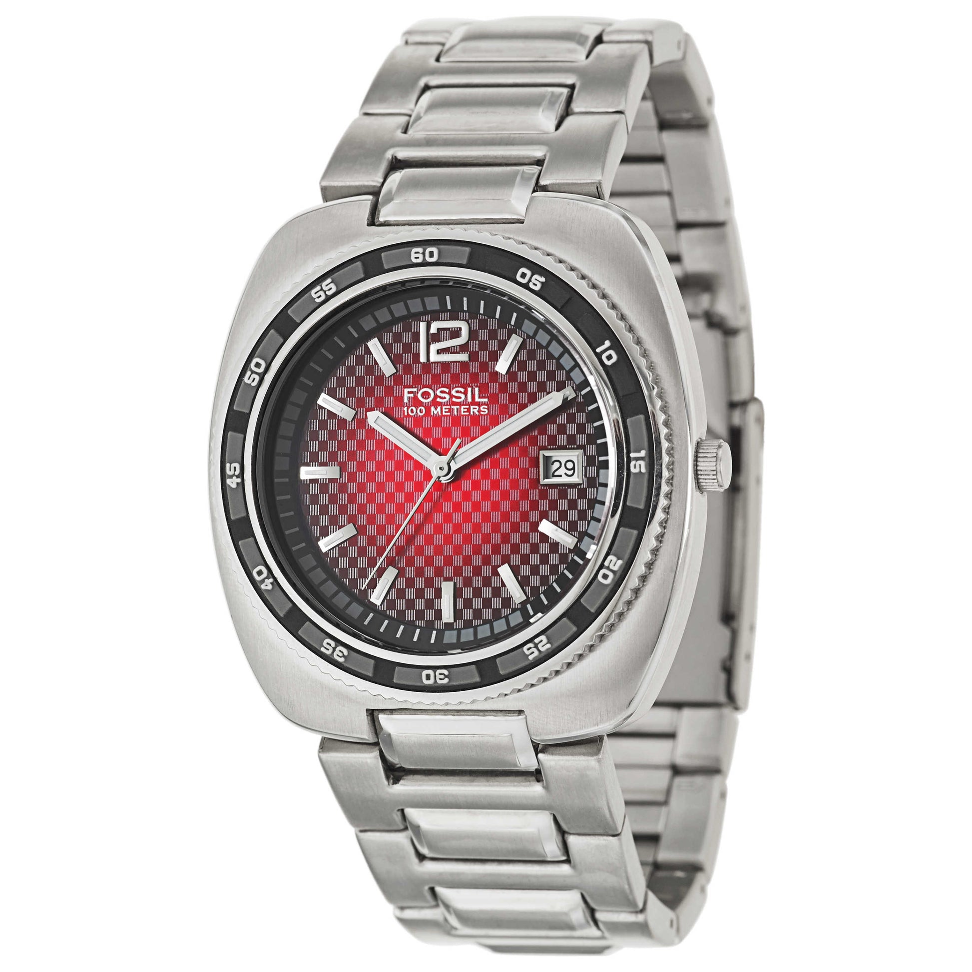 Front view of Fossil Blue Men's Quartz Watch FOSSIL-ASSORT