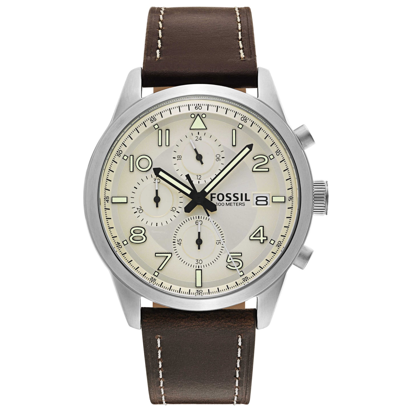 Front view of Fossil Daily Men's Japanese Quartz (Battery-Powered) Watch FS5138
