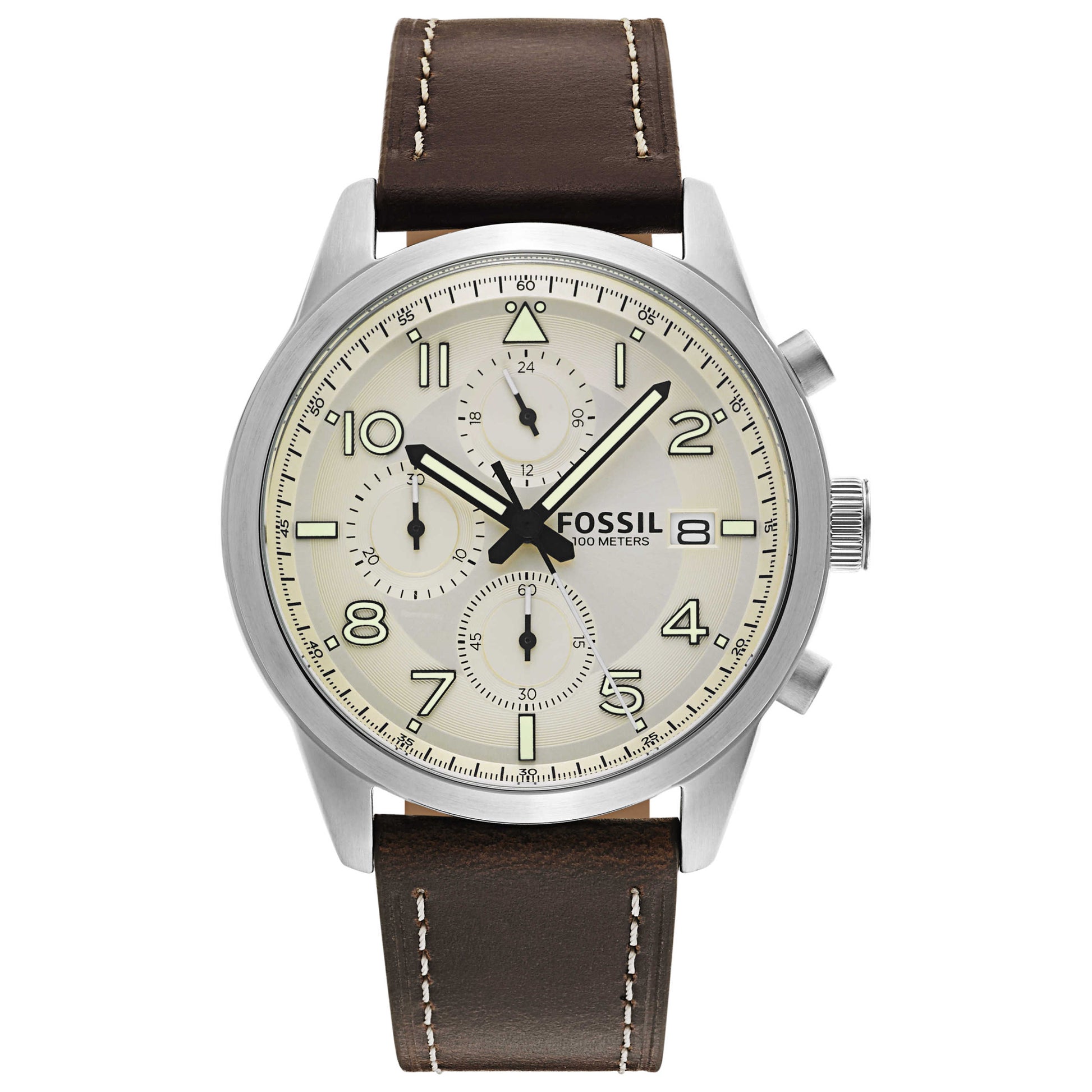 Front view of Fossil Daily Men's Japanese Quartz (Battery-Powered) Watch FS5138