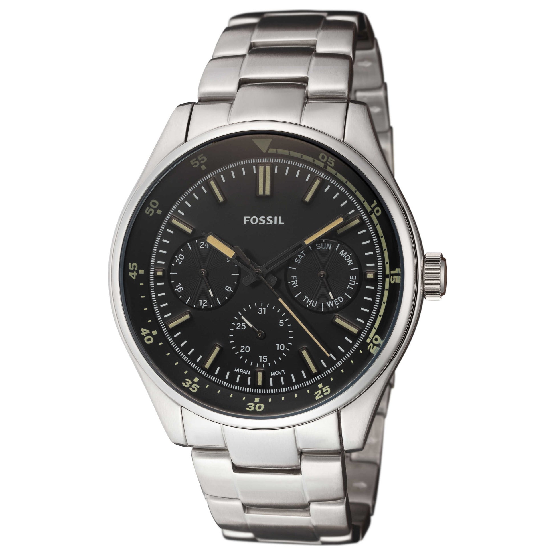 Front view of Fossil Belmar Men's Quartz Watch FS5575