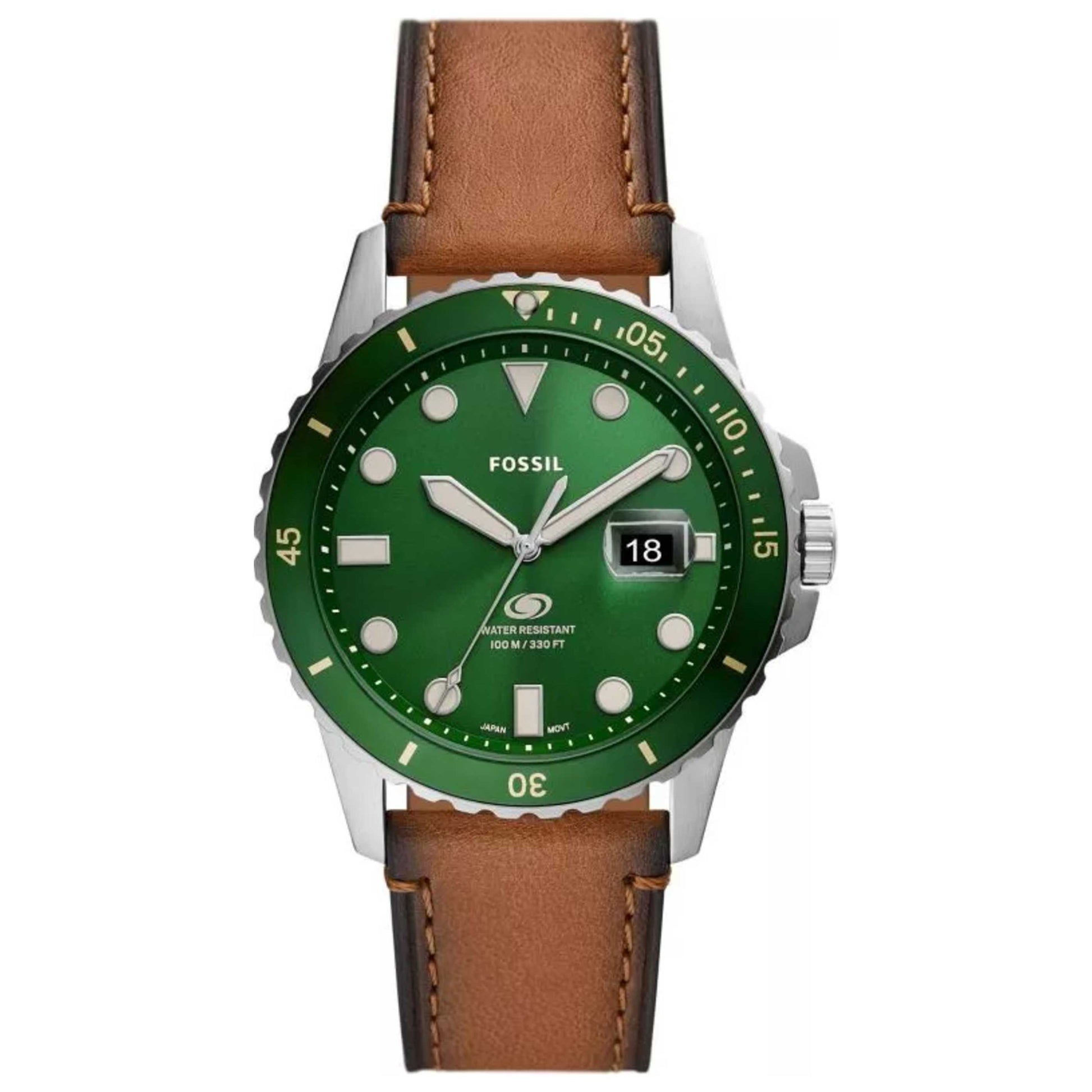 Front view of Fossil Blue Dive Men's Quartz Watch FS5946