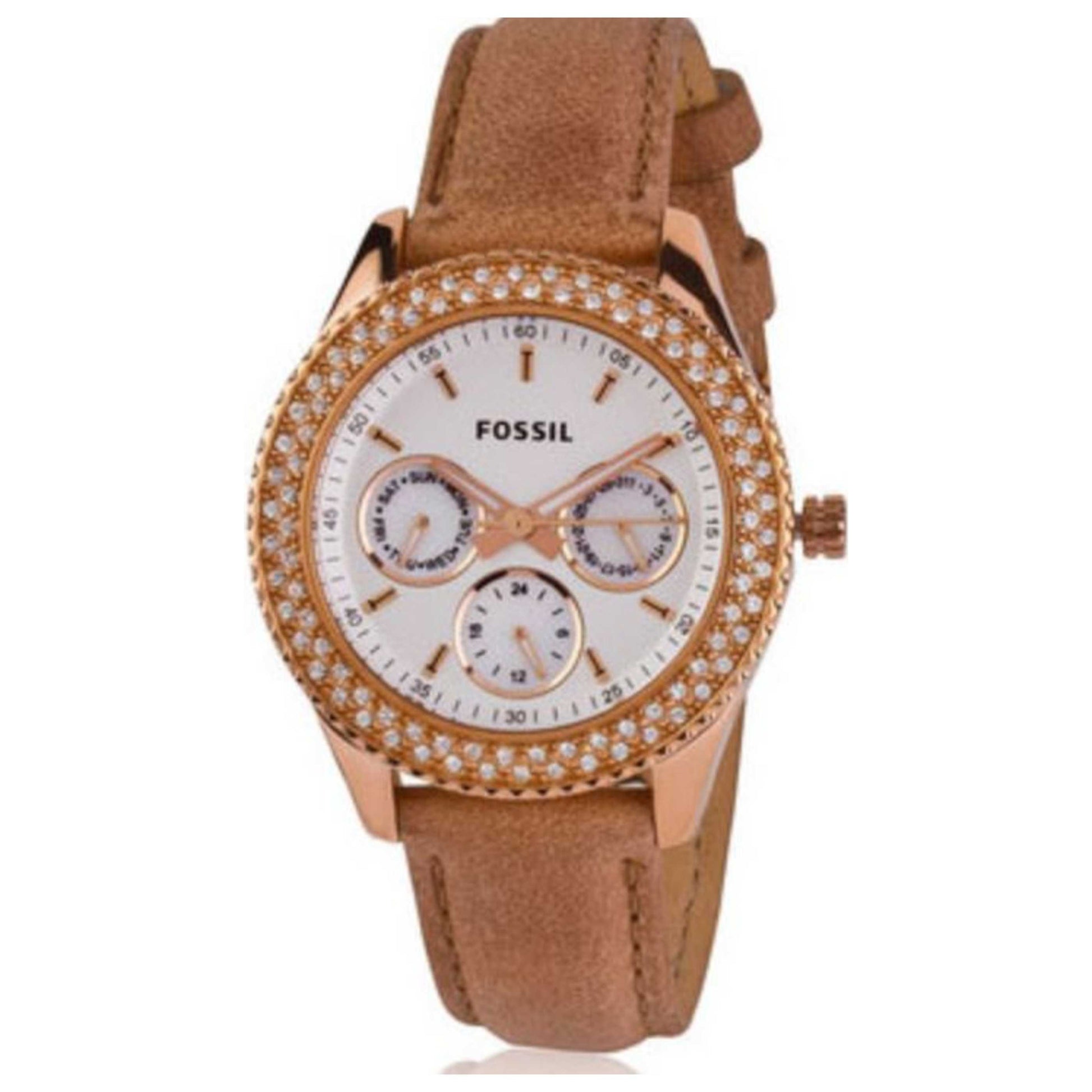Front view of Fossil Stella Women's Quartz Watch FSES3104