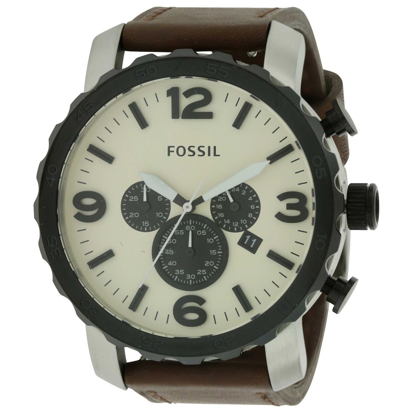 Front view of Fossil Nate Men's Quartz Watch FSJR1390