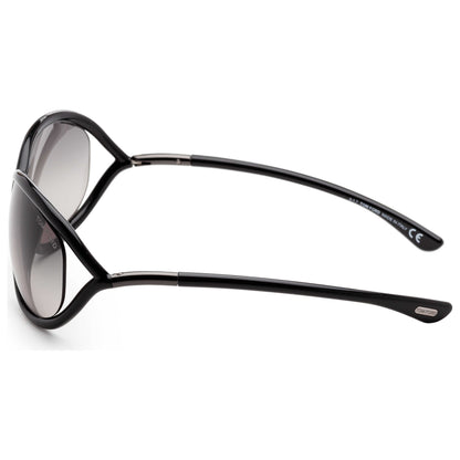 Left view of Tom Ford Jennifer Men's Sunglasses FT0008-01B