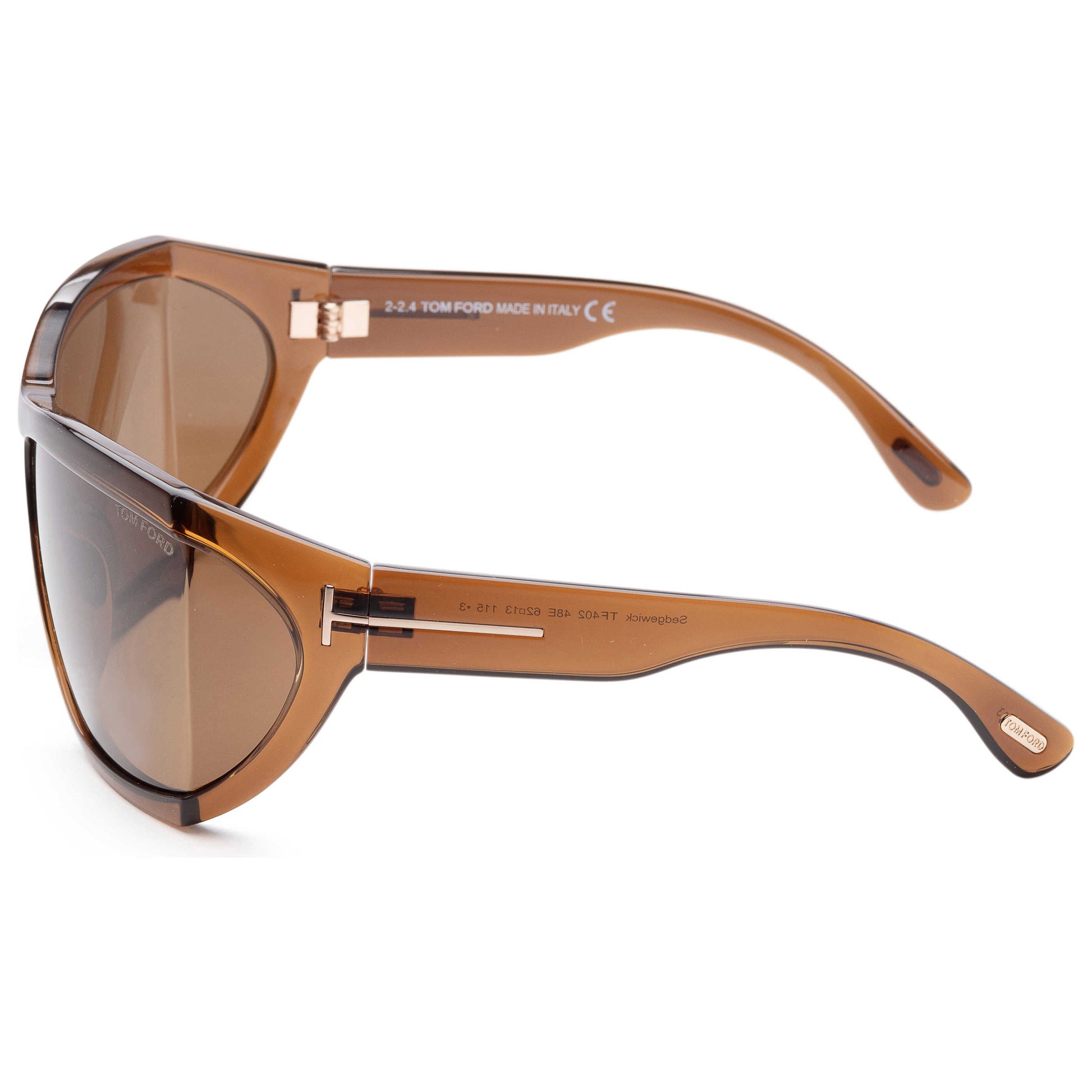 Left view of Tom Ford Sedgewick Women's Sunglasses FT0402-48E-62