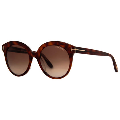 Front view of Tom Ford Round Women's Sunglasses FT0429-56F
