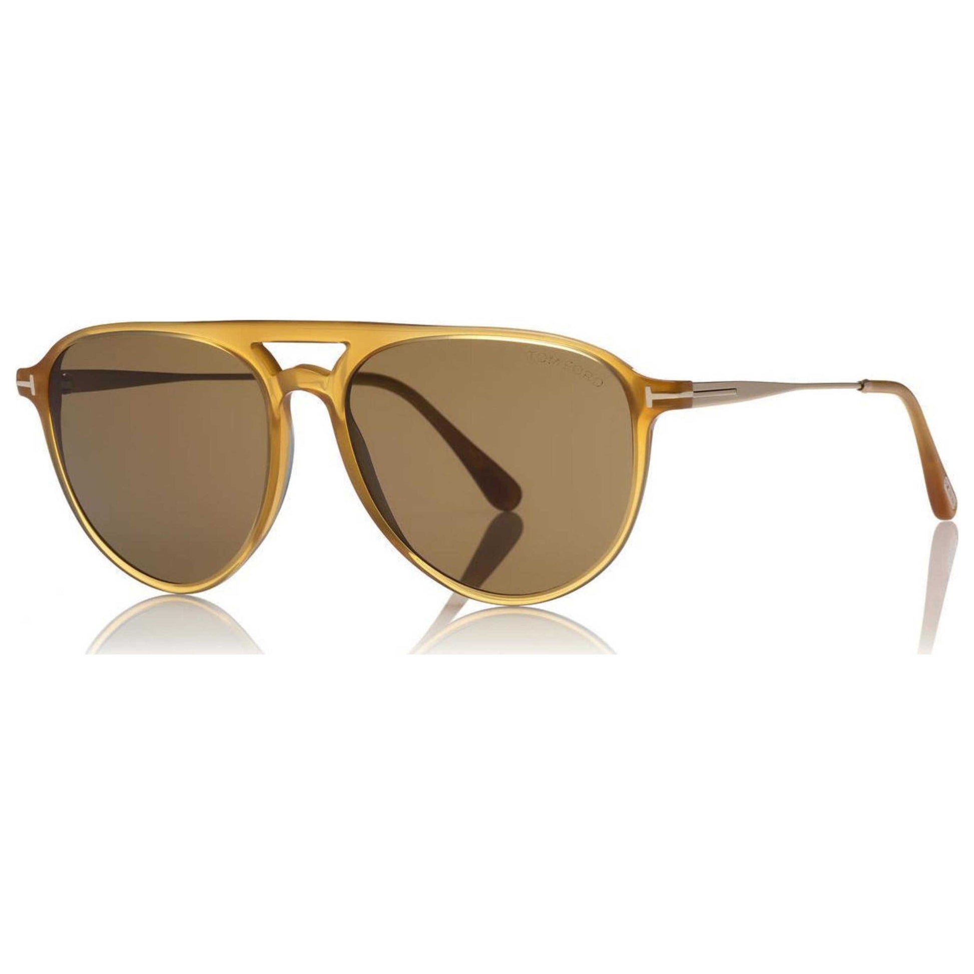 Front view of Tom Ford Aviator Unisex Sunglasses FT0587-39J