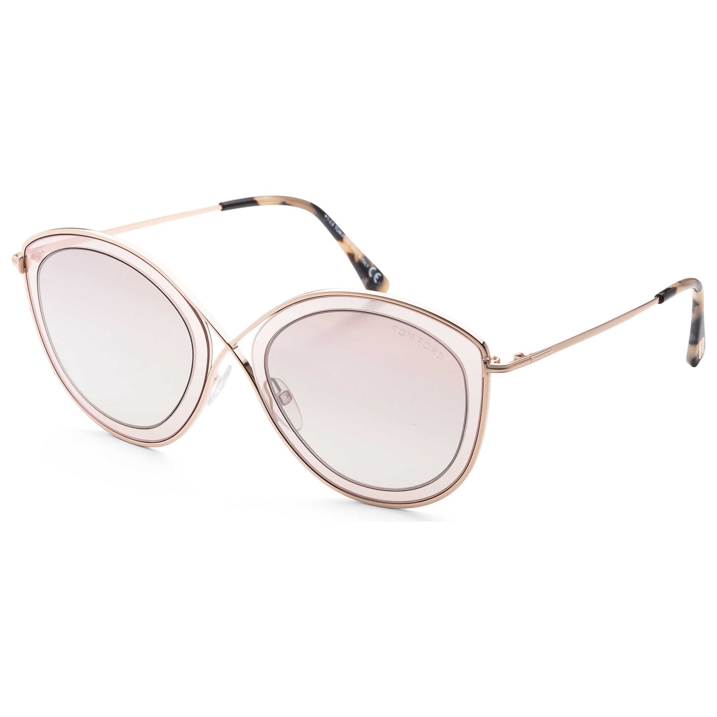 Front view of Tom Ford Sascha Women's Sunglasses FT0604-47G-55