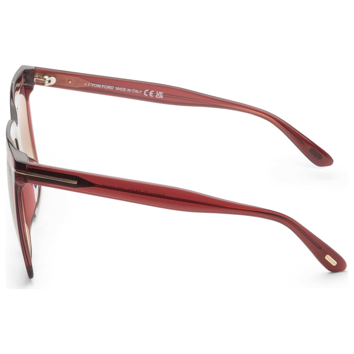 Left view of Tom Ford Sabrina Women's Sunglasses FT0764-69T-58