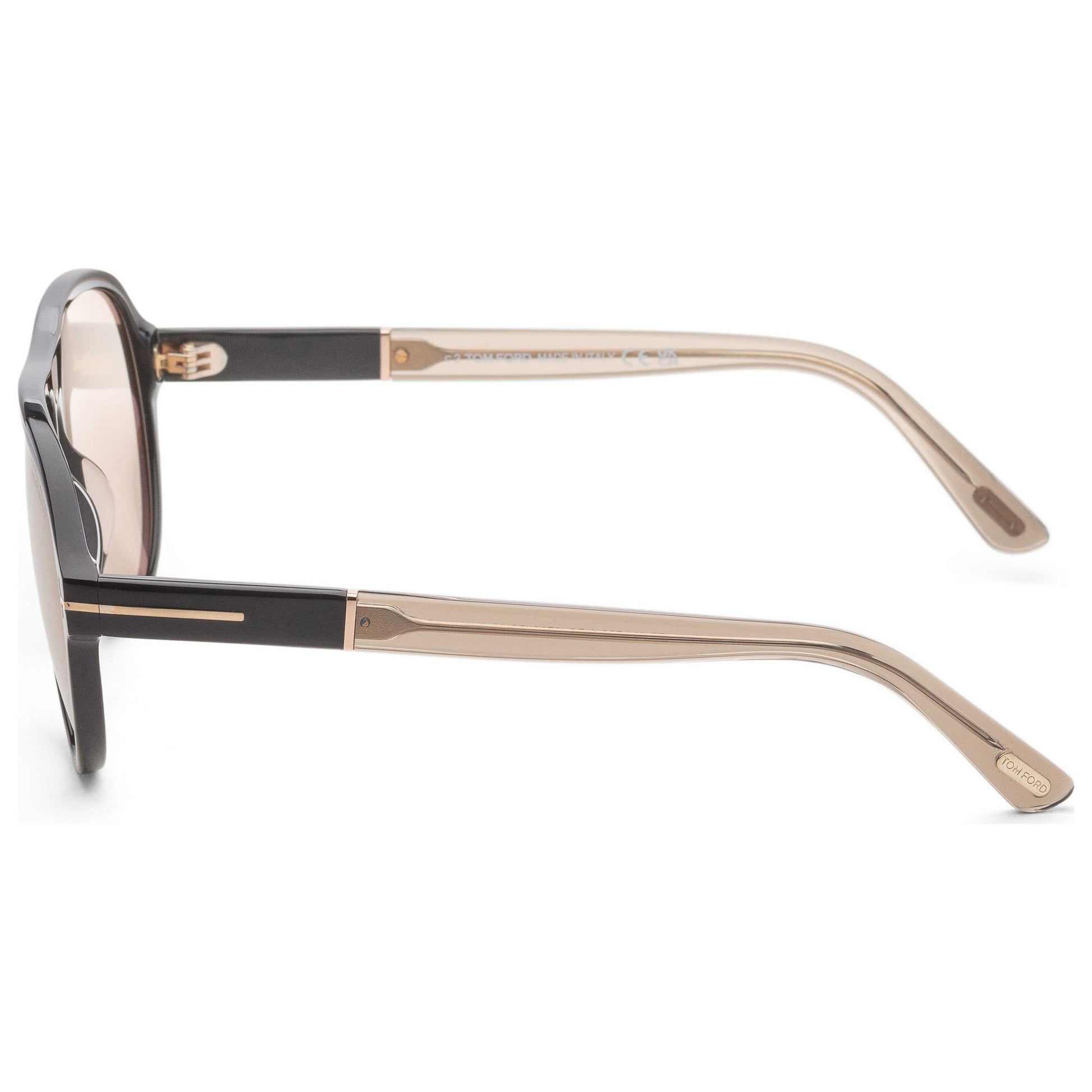 Left view of Tom Ford Quincy Men's Sunglasses FT1080-01E-59